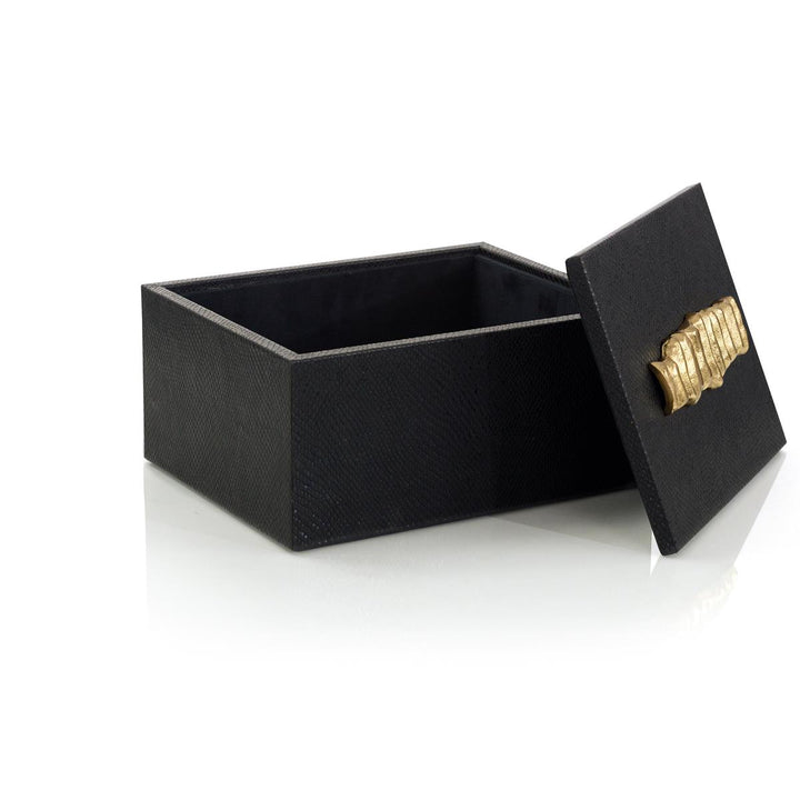 Vera Vegan Snakeskin Box Small - Gold