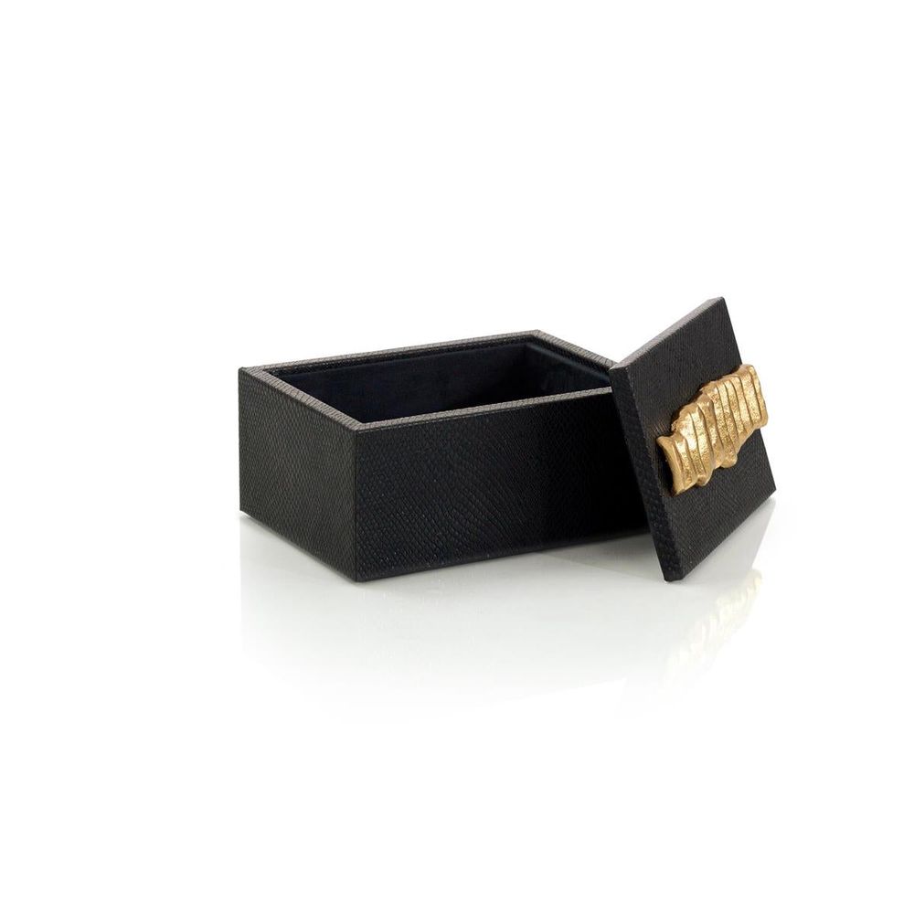 Boxes Trapz Vegan Snakeskin Box Large - Gold