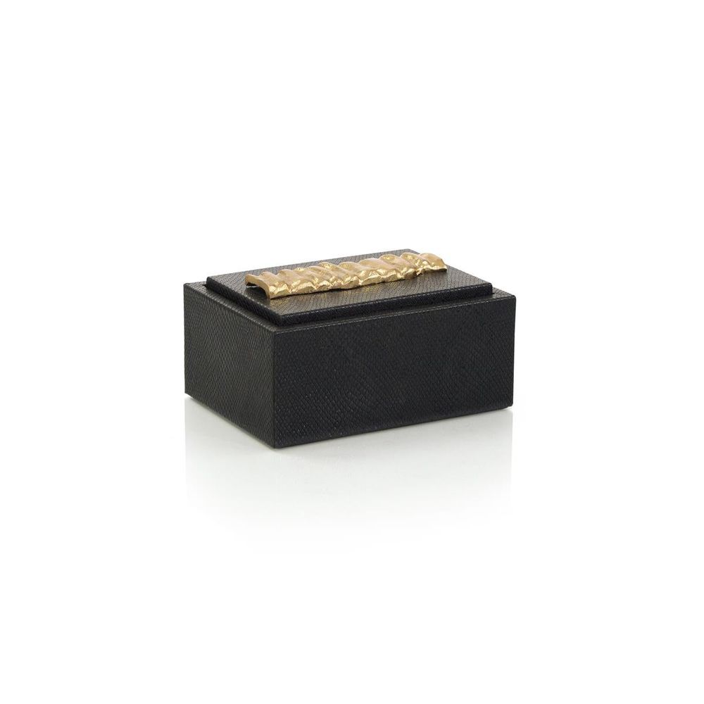 Boxes Trapz Vegan Snakeskin Box Large - Gold