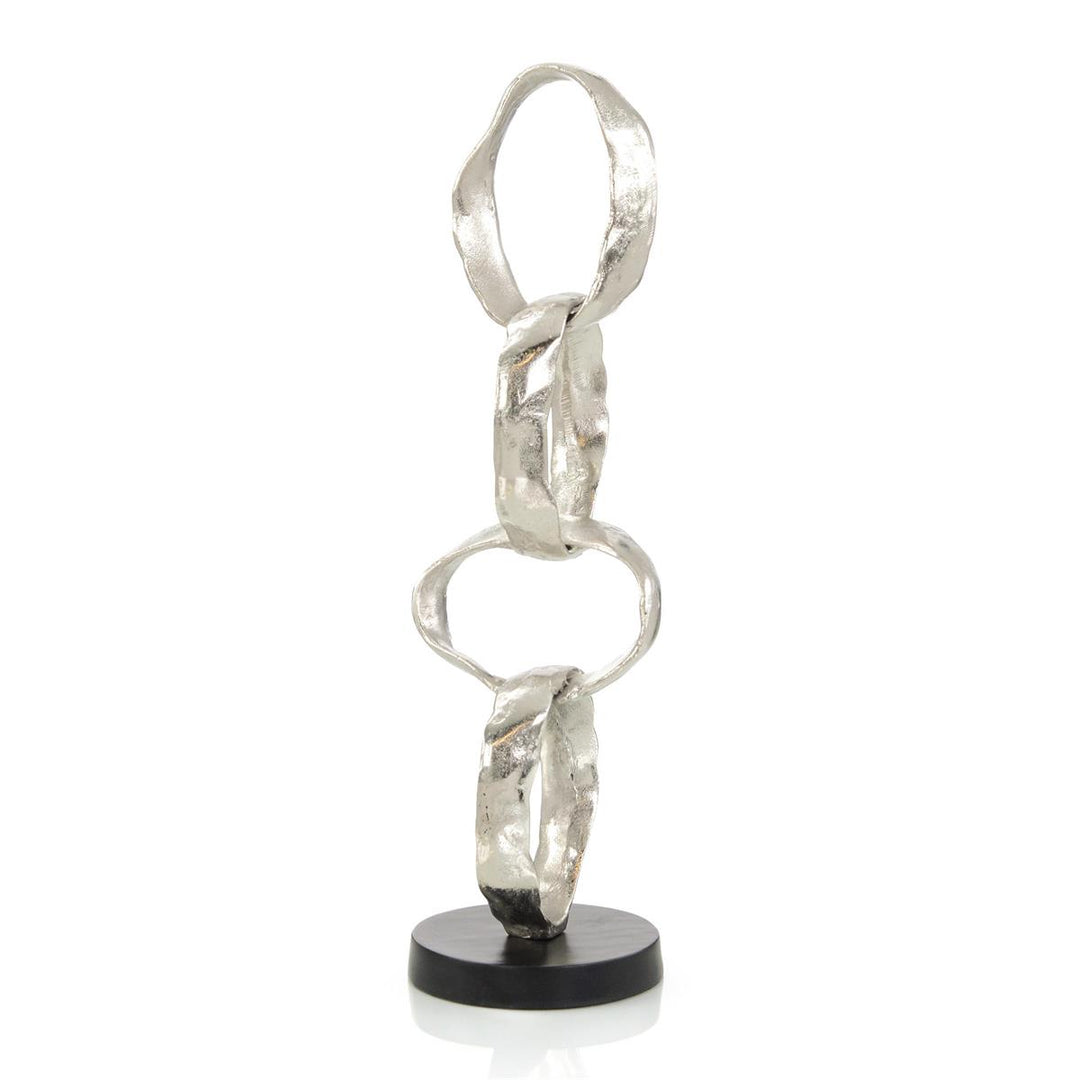 Tiered Rings Sculpture Large - Silver