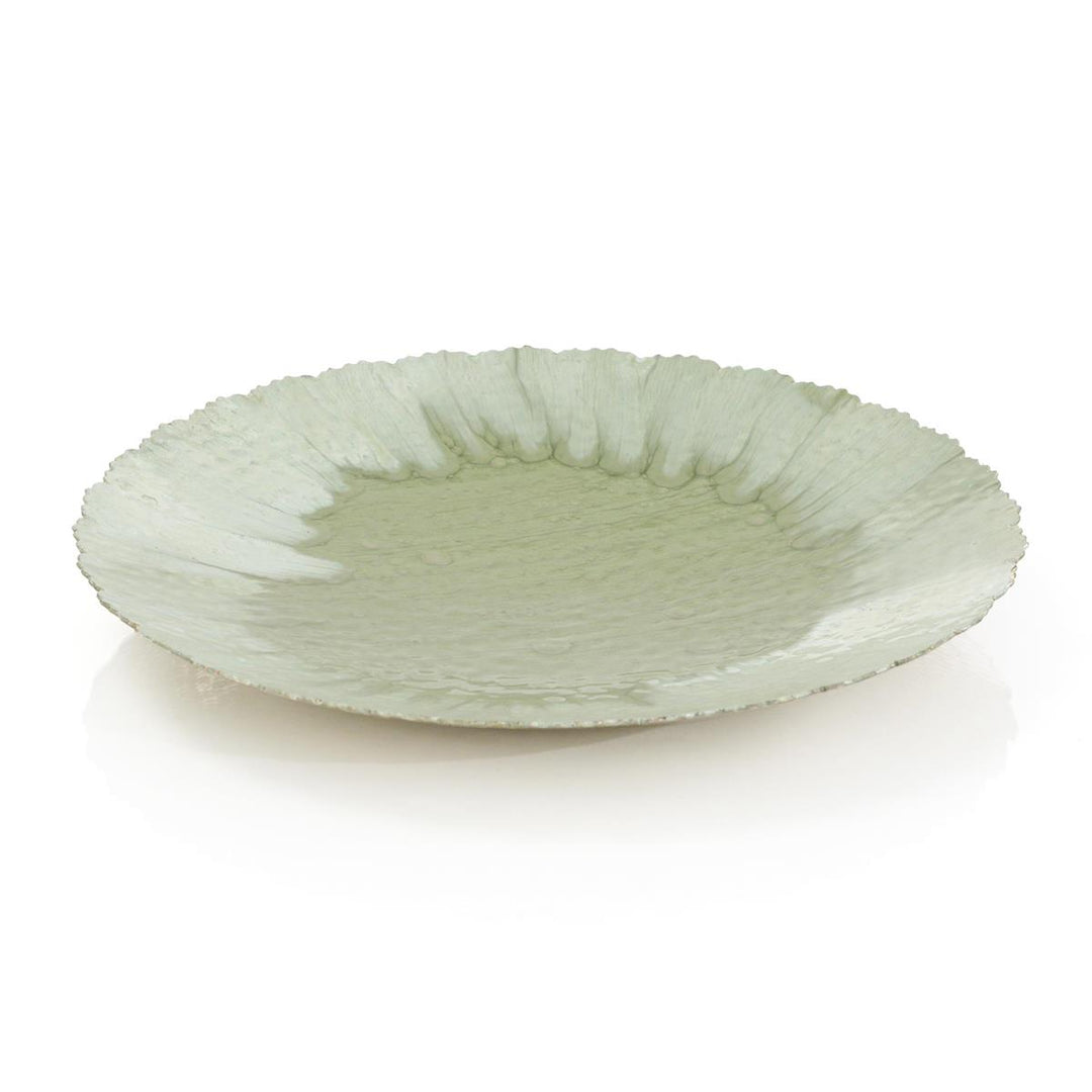 Zenith Ombre Moss Enamel Bowl - White