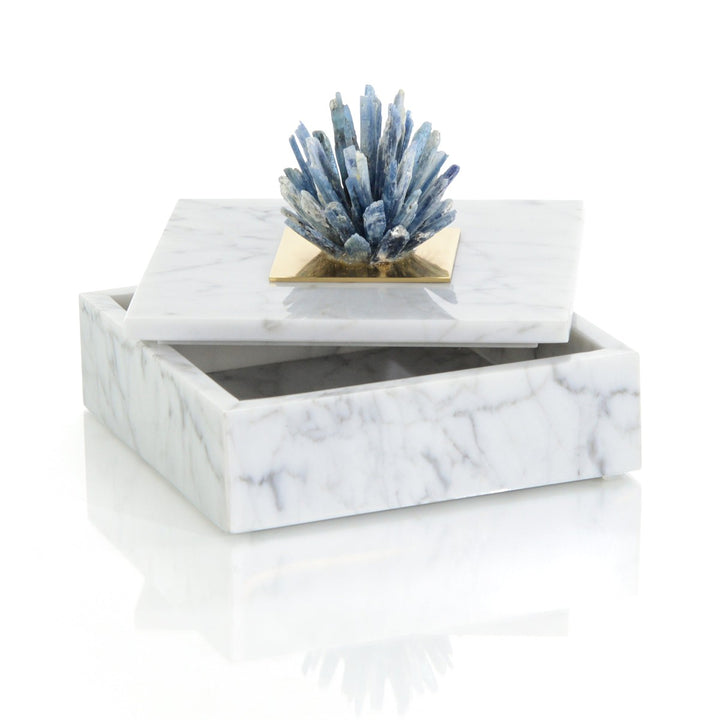 Ellery Starburst and Marble Box - Blue - Brass