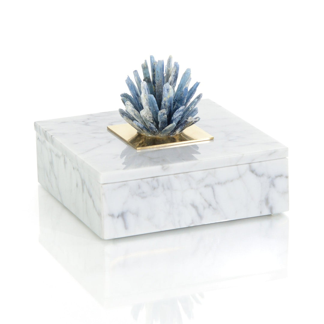 Ellery Starburst and Marble Box - Blue - Brass