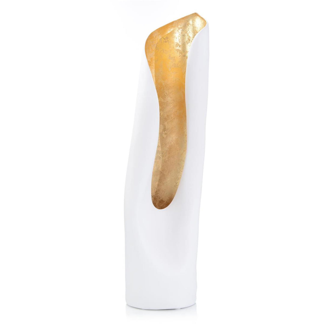 Gold Avatar Vase I - Silver,White