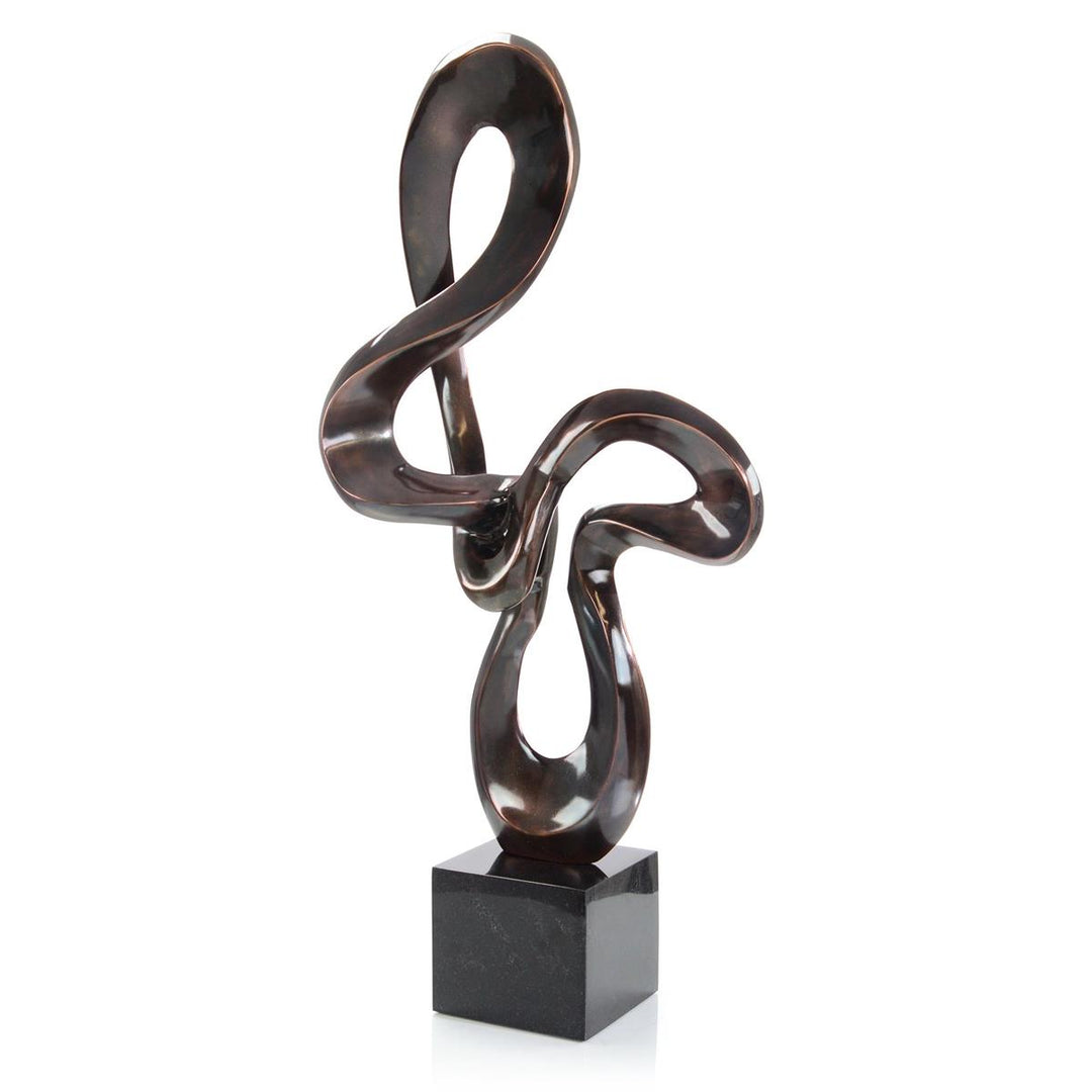 Curved Sculpture, Bronze - Bronze,Brown