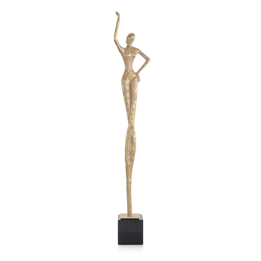 Ellery Female Gold Sculpture I - Champagne - Aluminum