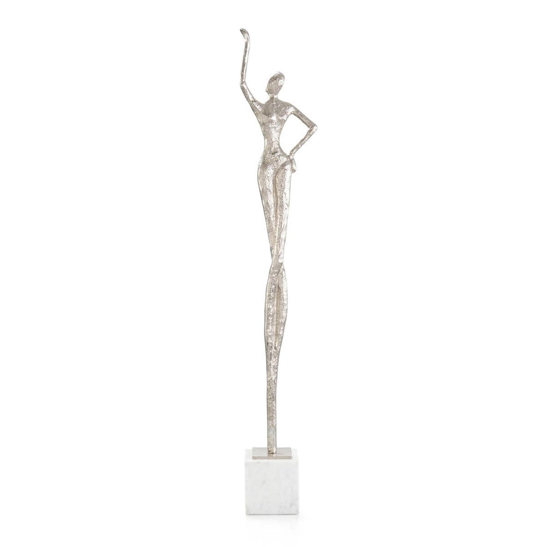 Graceful Female Nickel Sculpture I - Gold,Silver,White