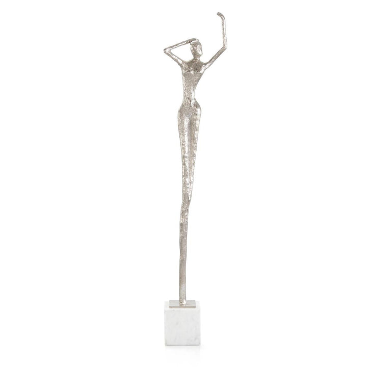 Graceful Female Nickel Sculpture Ii - Gold,Silver,White