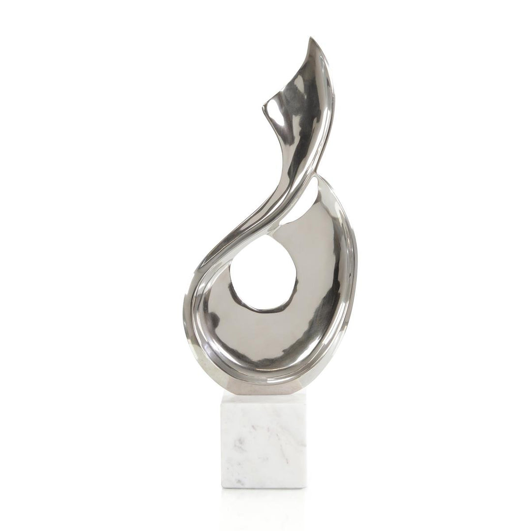 Silver Virage Sculpture - Brass,Silver,White