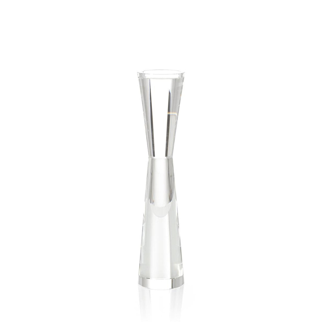 Isaura Crystal Hourglass Candleholder II - Silver