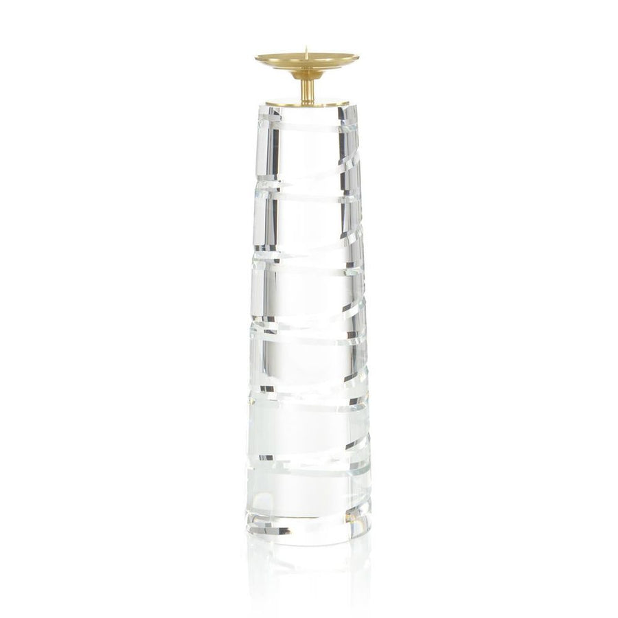 Candle Holders Crystal Spire Candleholder I - Clear, Brass