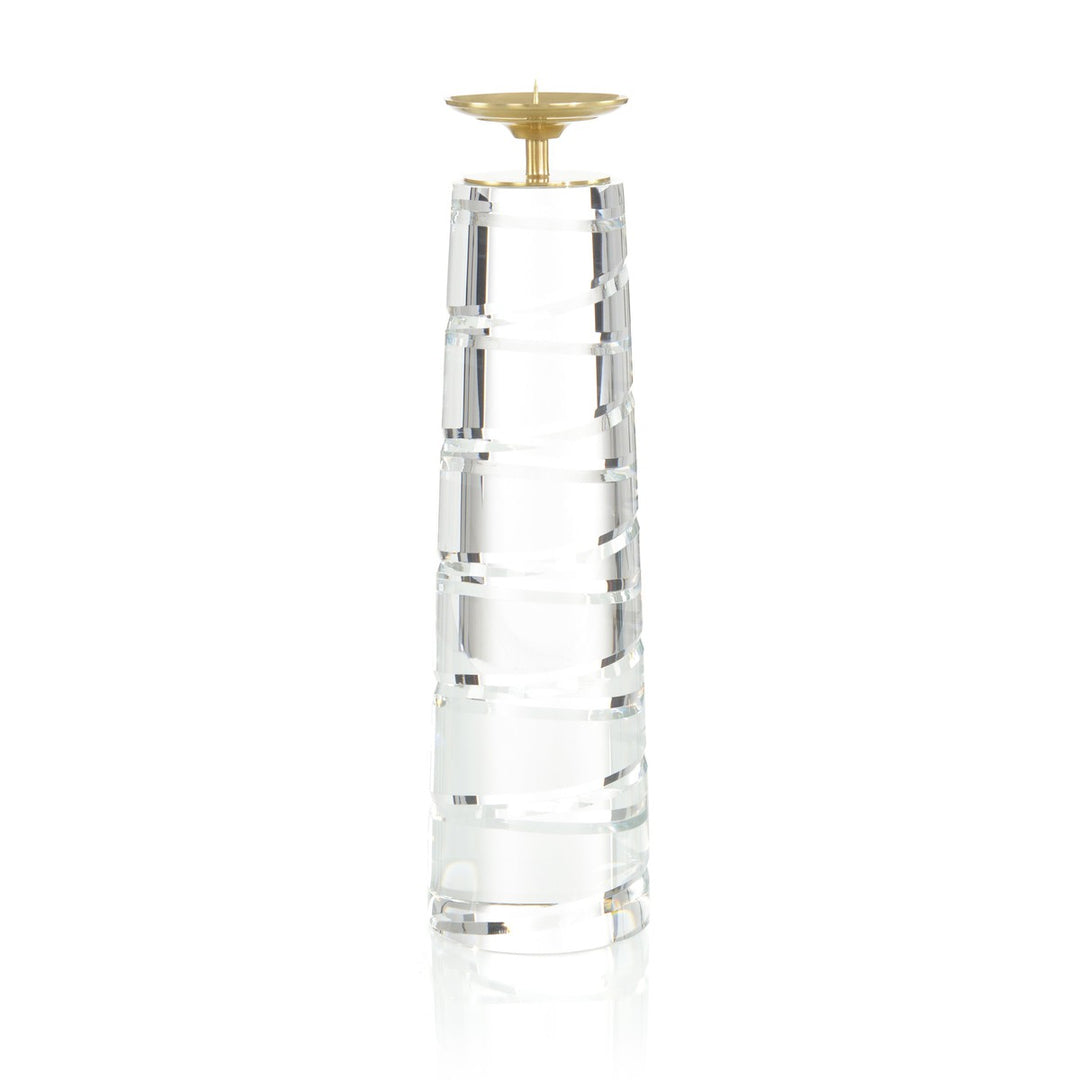 Ellery Spire Candleholder I - Clear - Crystal