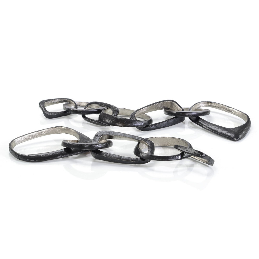 Tavian Set of Two Ebon Chains - Black - Aluminum