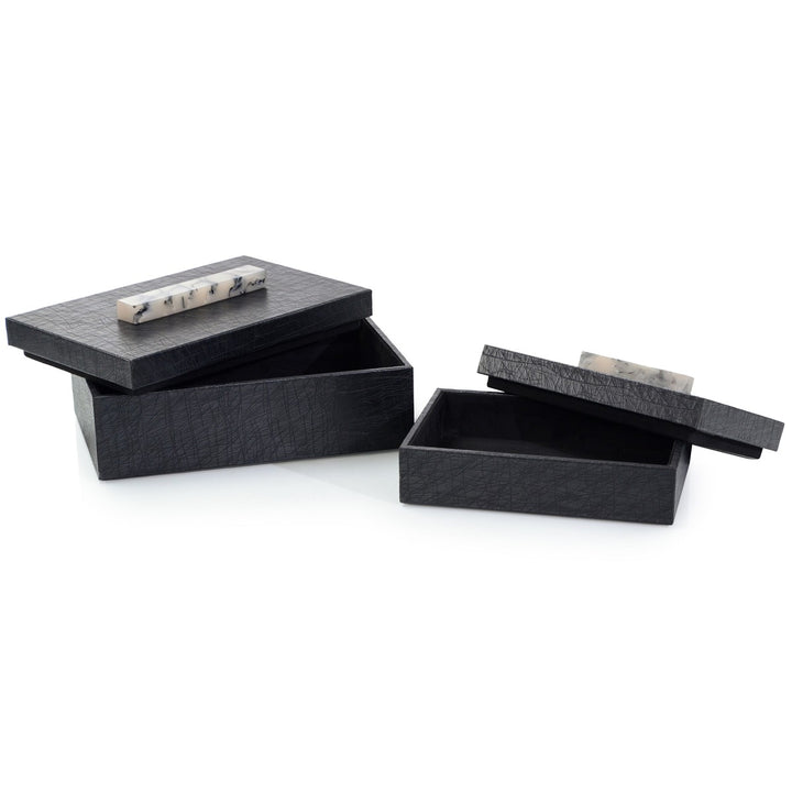 Calix Set of Two Midnight Boxes - Black