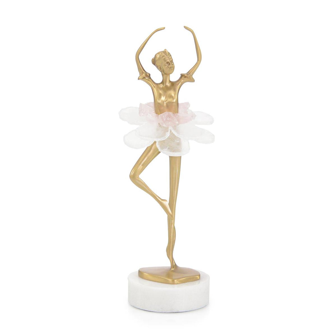 Selenite Dancer Sculpture On Marble Base II