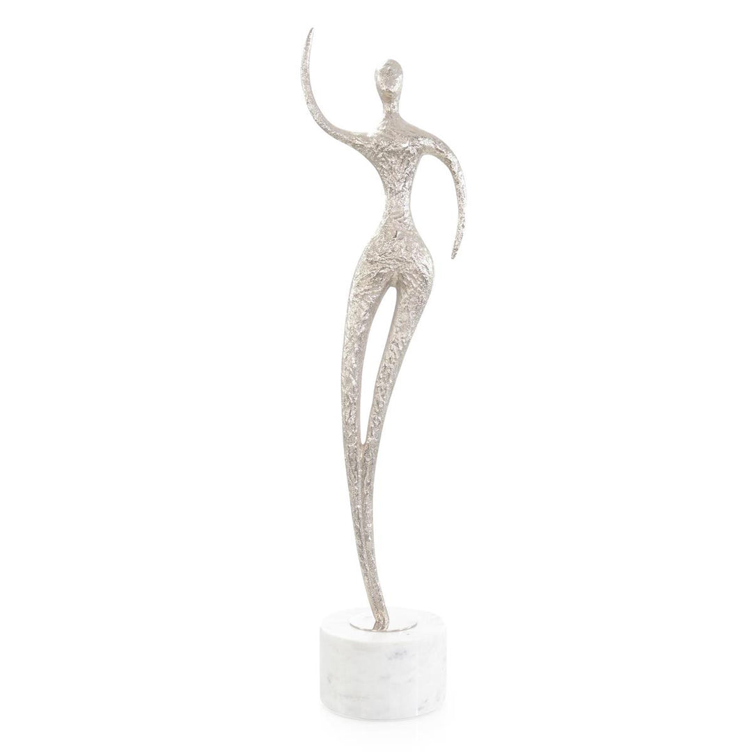 Ghostly Silhouette Sculpture On Marble II, Nickel