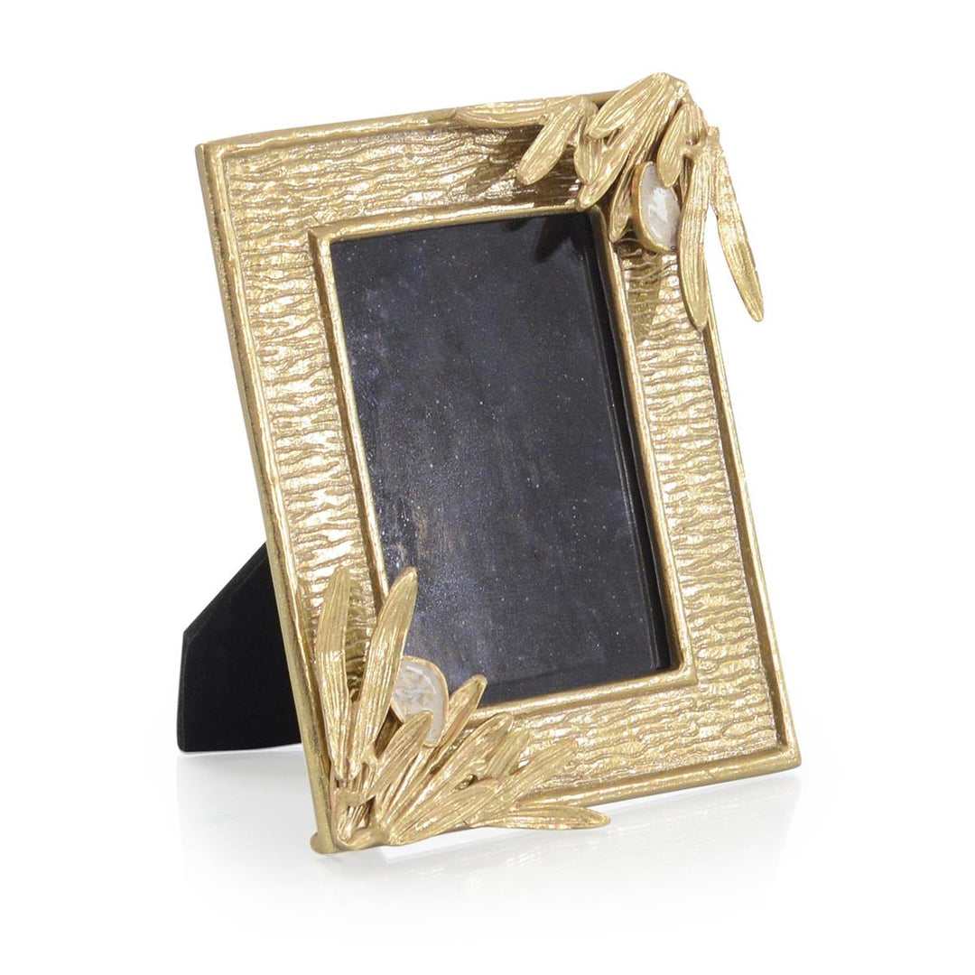 Stone Grove Photo Frame In Brass