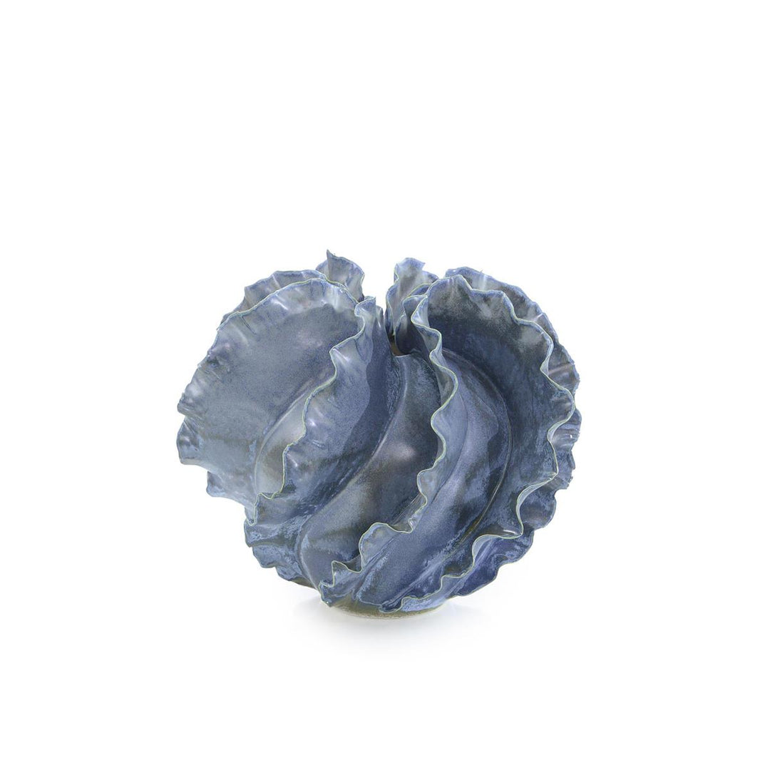 Flurry Vase, Small Blue