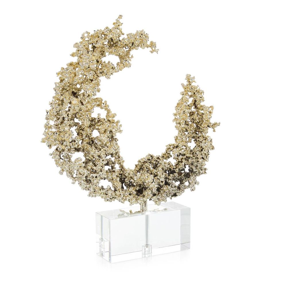 Decorative Objects Lunar Embrace Sculpture On Crystal