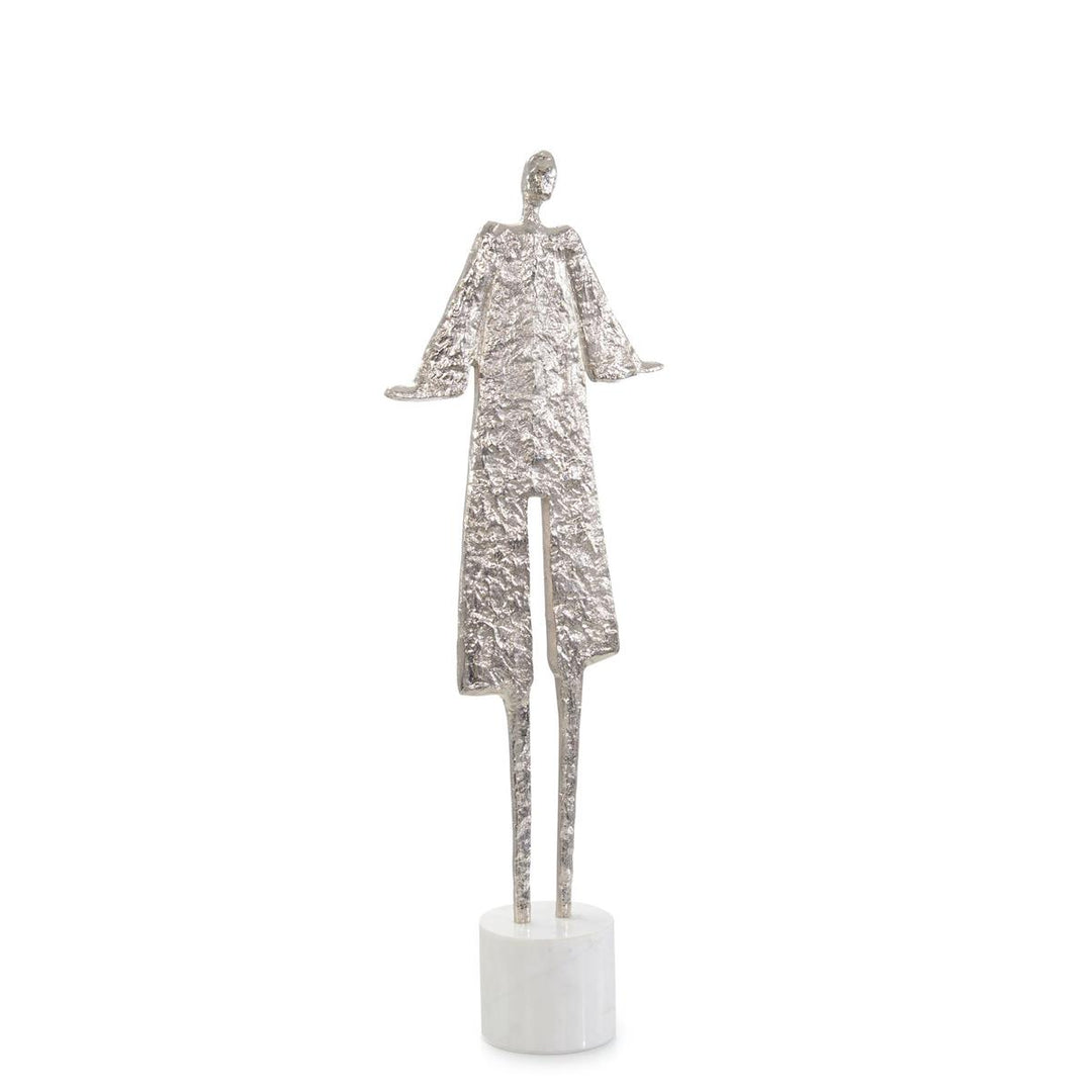 Posed Silhouette Sculpture On Marble, Small Nickel