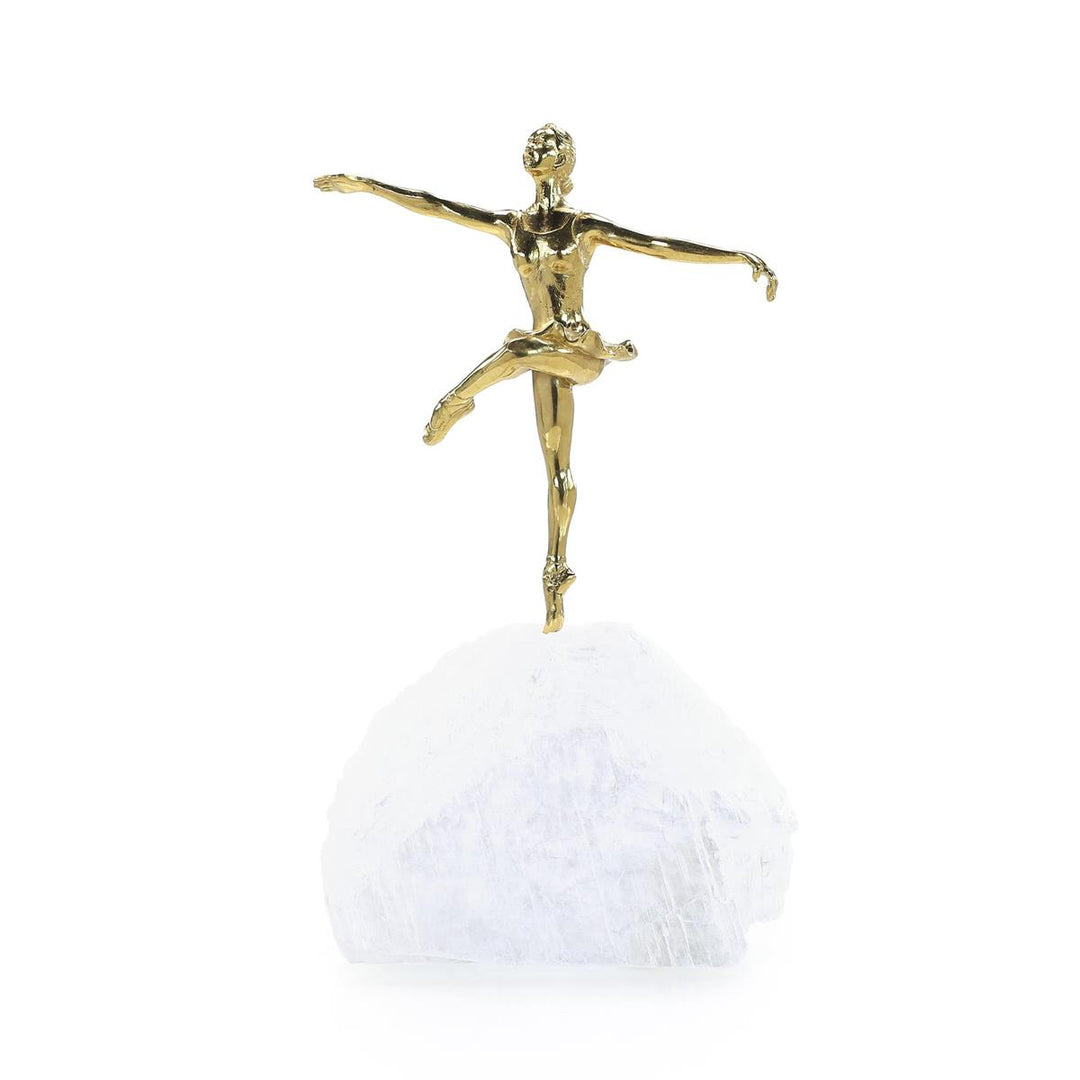 Gold Dancer Sculpture On Selenite I