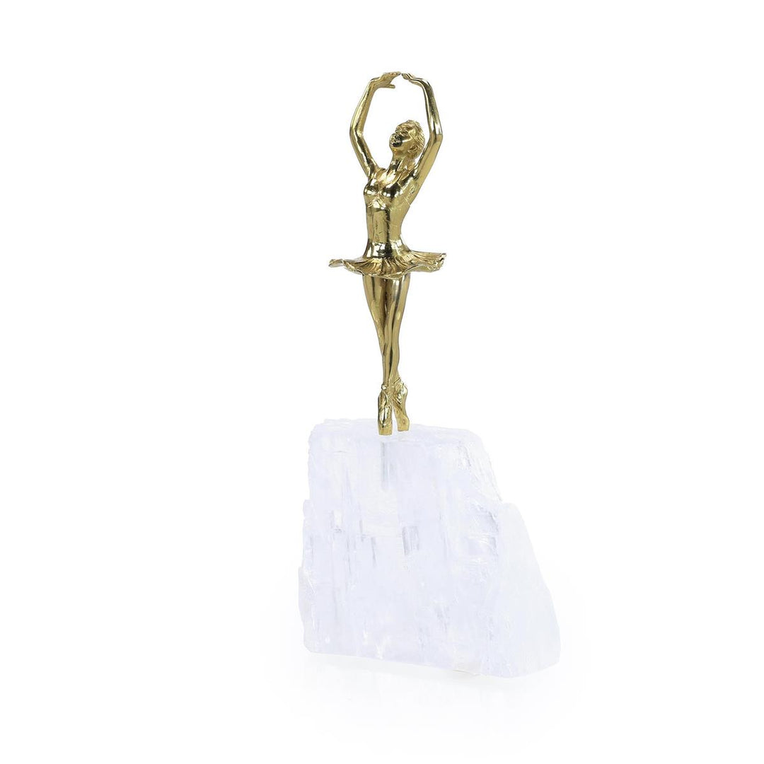 Gold Dancer Sculpture On Selenite II