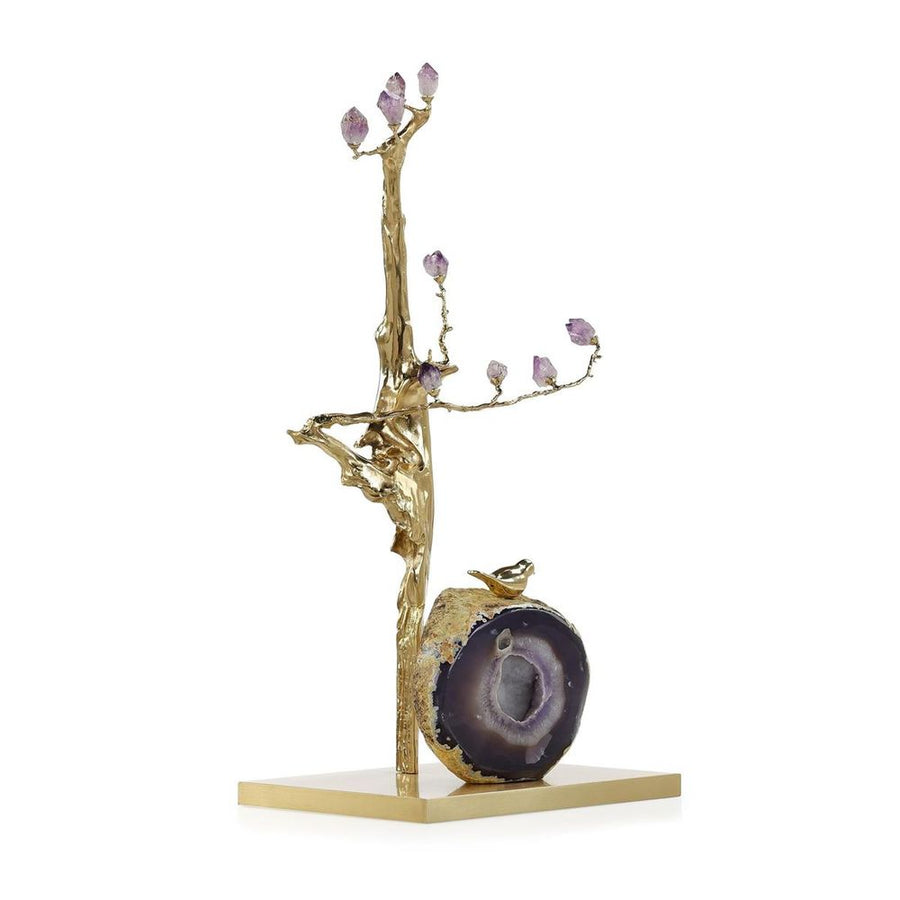 Decorative Objects Amethyst Grove Sculpture On Gold Base