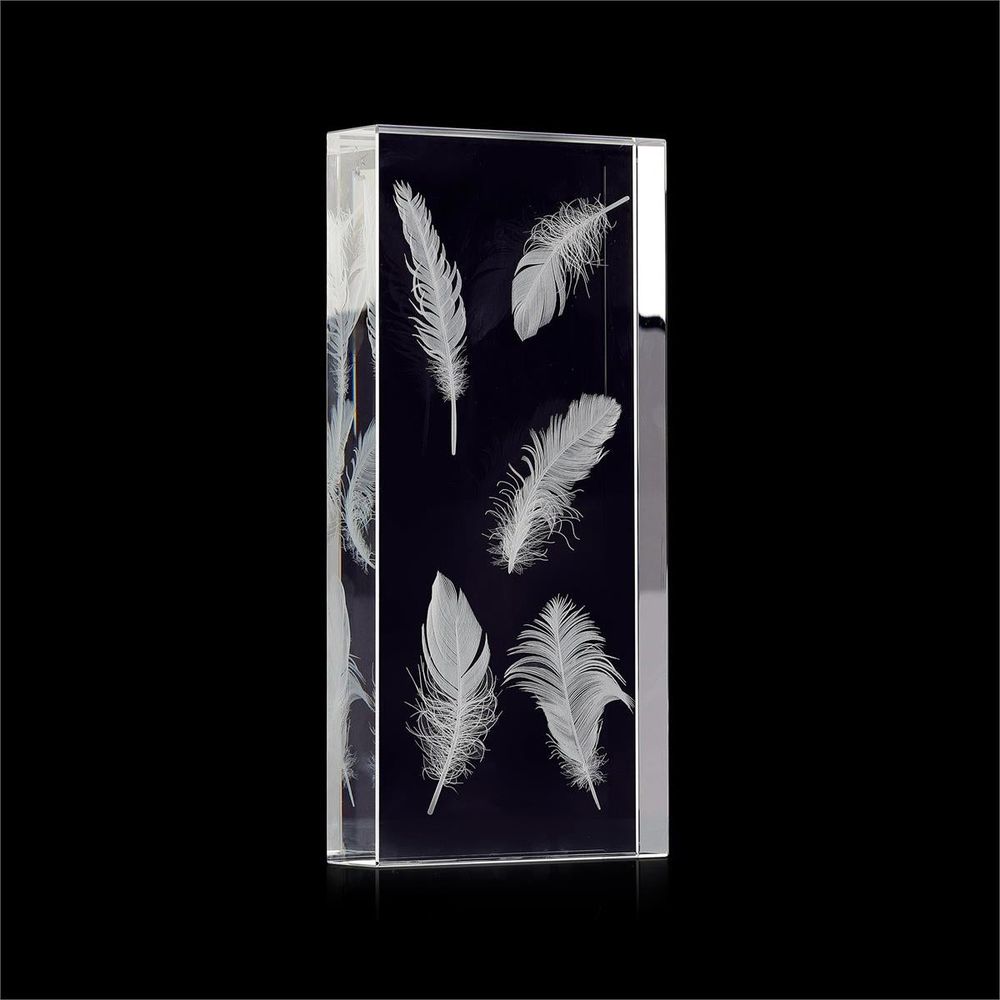Wall Decor Crystal-Encased Feathers