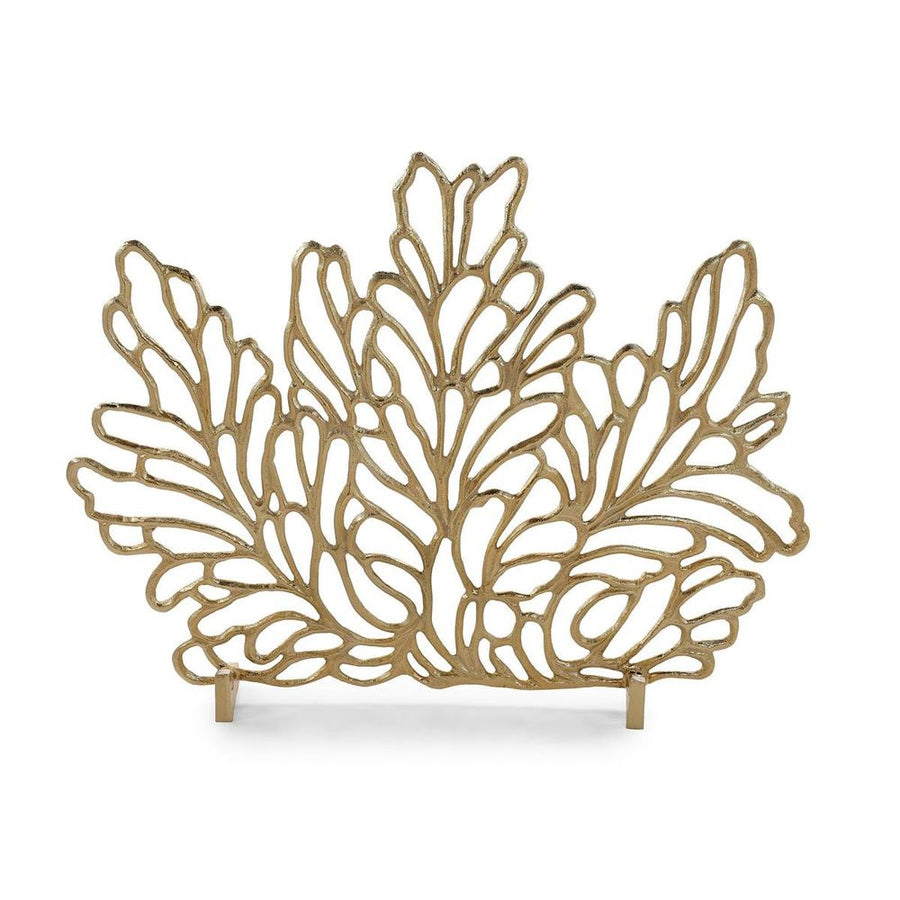 Fireplace Accessories Botanical Fire Screen, Gold
