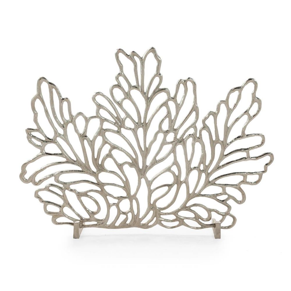 Fireplace Accessories Botanical Fire Screen, Nickel