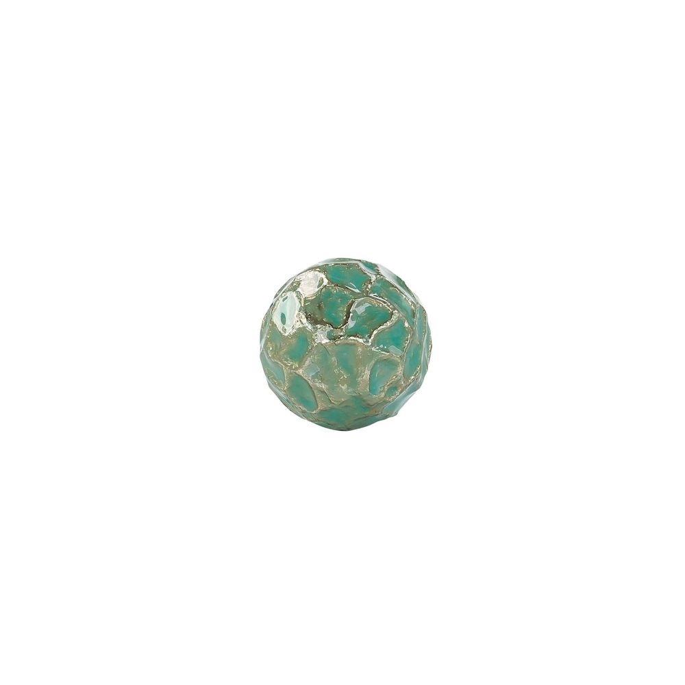 Textural Orb, Green and Gold