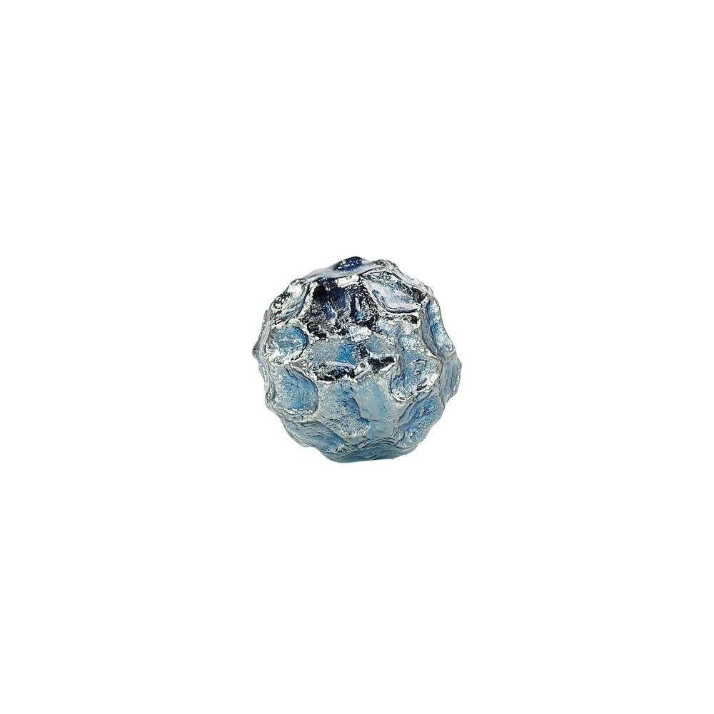 Textural Orb, Blue and Silver