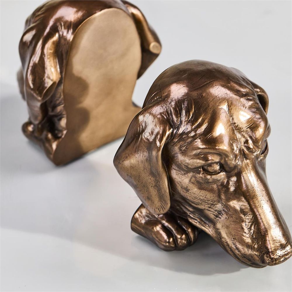 Bookends Bronzed Dachshund Bookends (Set of 2)