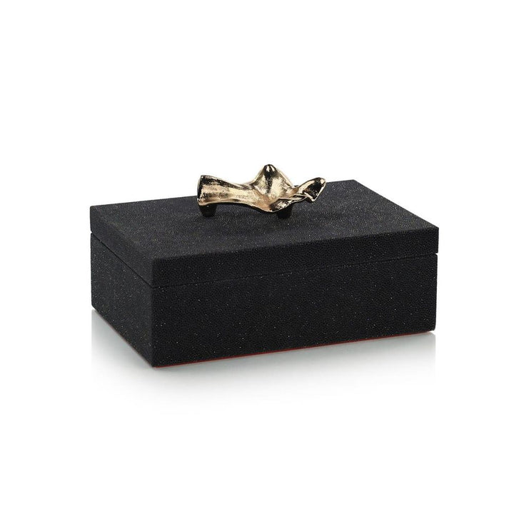 Decorative Objects Black Opaline Box