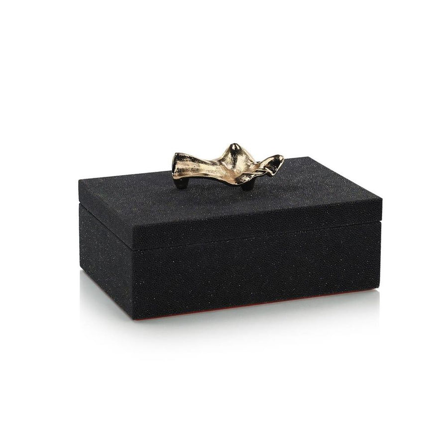 Decorative Objects Black Opaline Box