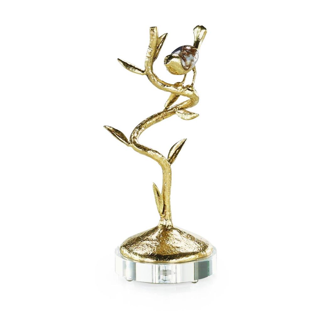 Decorative Objects Bird Sculpture on Stone Base