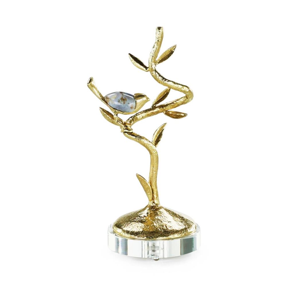 Decorative Objects Bird Sculpture on Stone Base