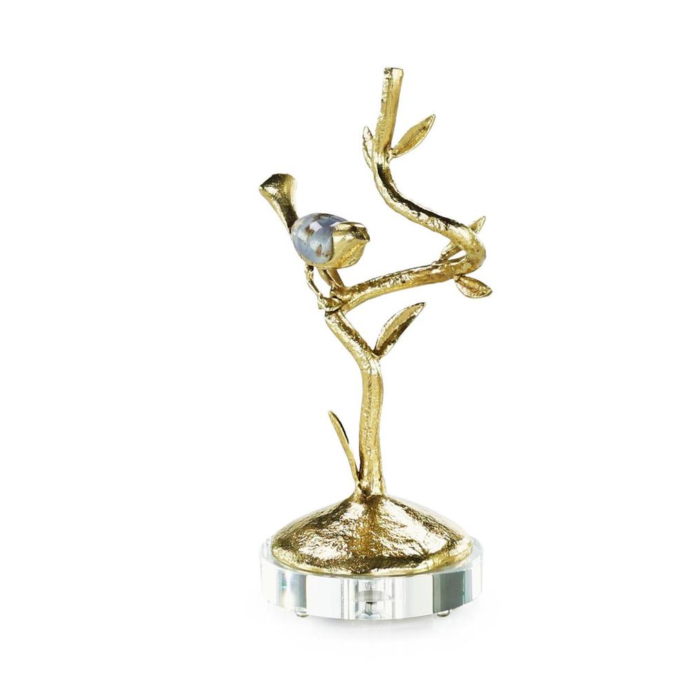 Decorative Objects Bird Sculpture on Stone Base
