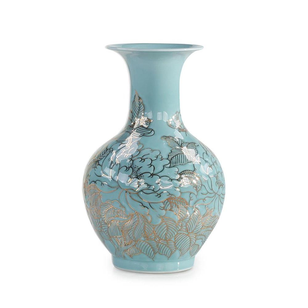 Vases Aqua Floral Serenity Vase