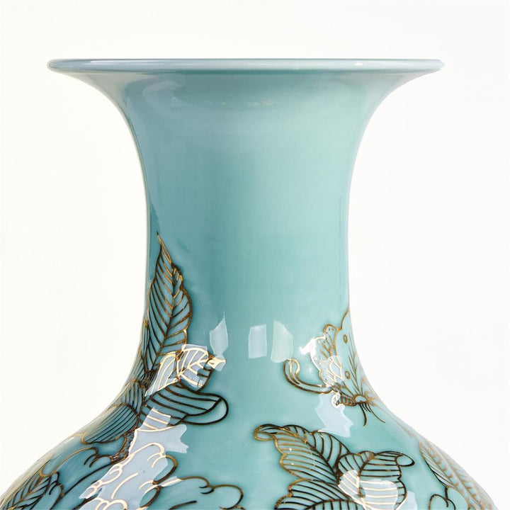 Vases Aqua Floral Serenity Vase