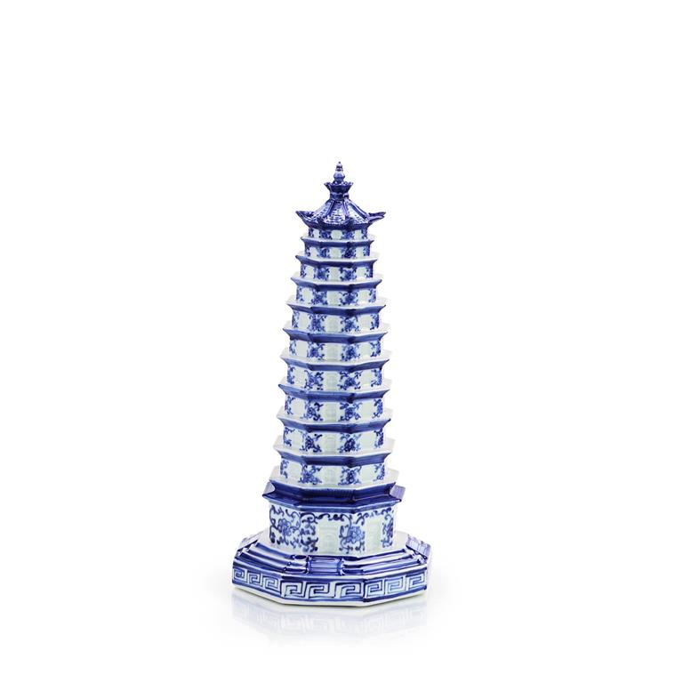 Decorative Objects Dynasty Blue Pagoda
