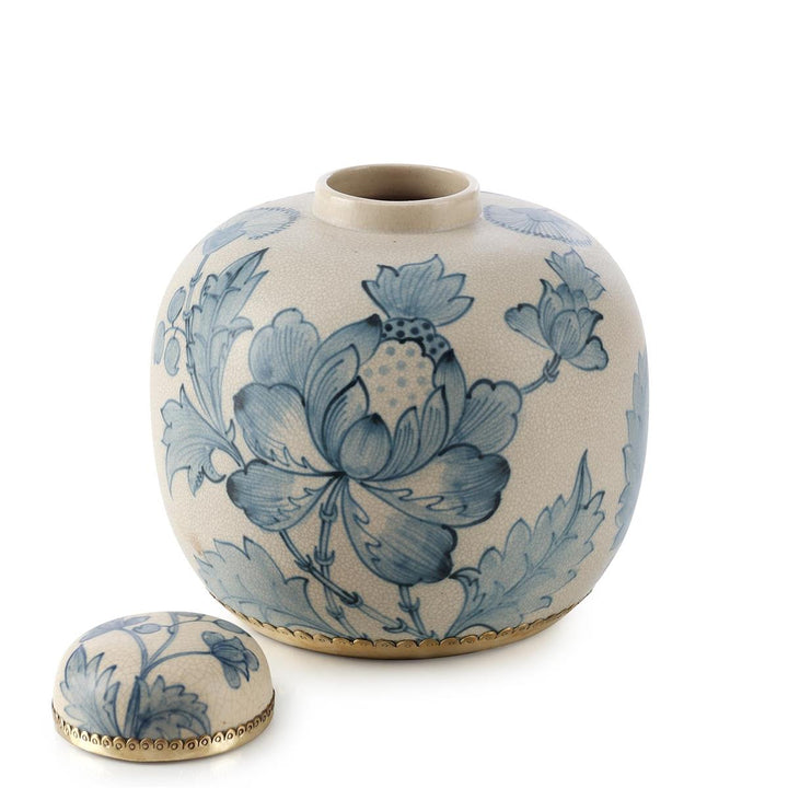 Vases Lidded Bloom Jar, Wide