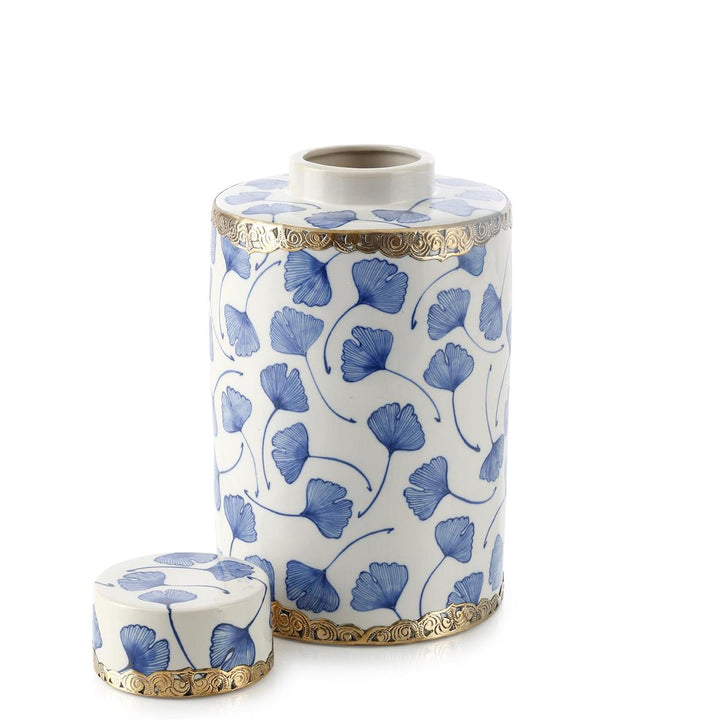 Vases Lidded Ginkgo Jar, Large