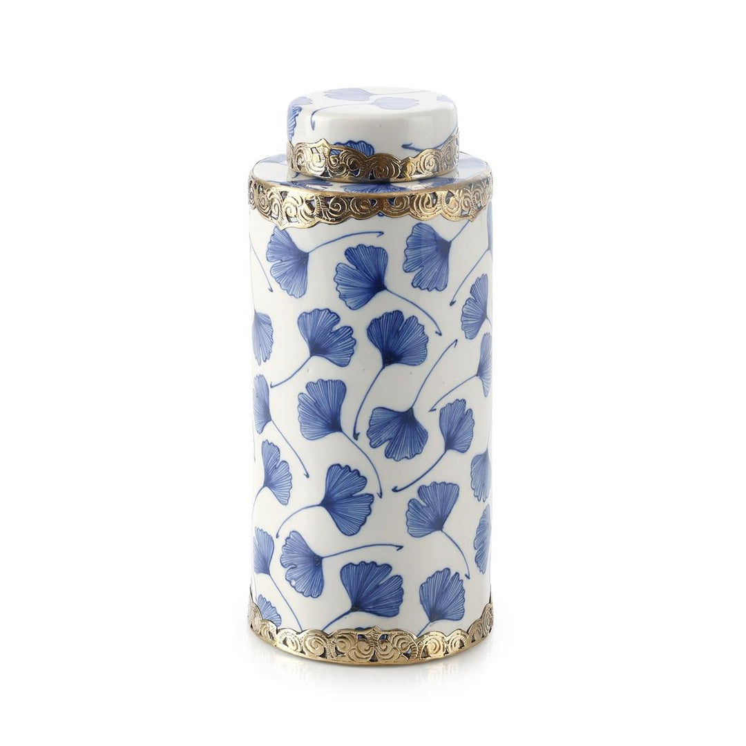 Vases Lidded Ginkgo Jar, Small
