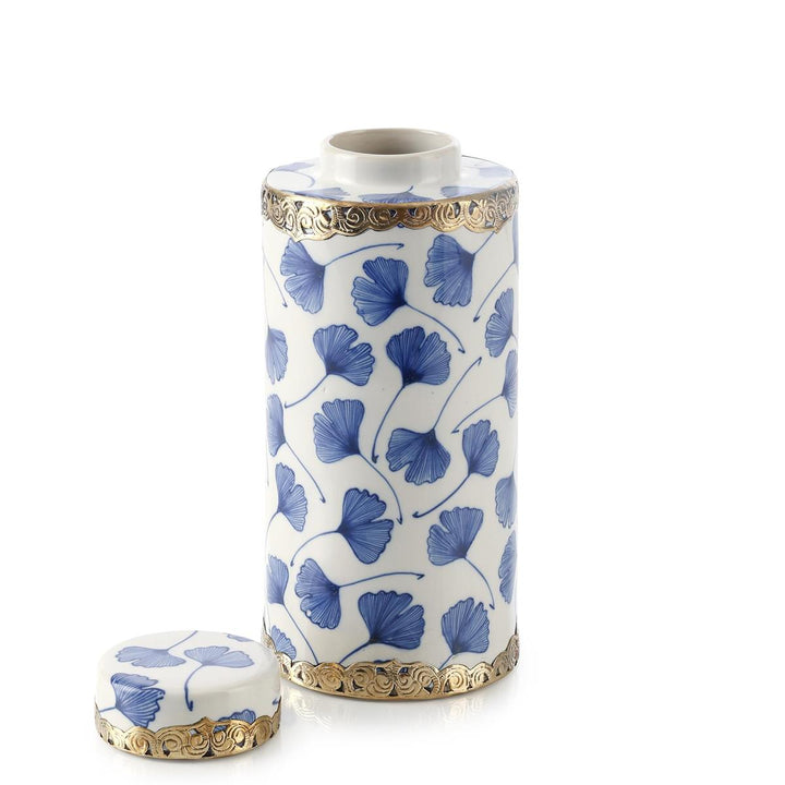 Vases Lidded Ginkgo Jar, Small