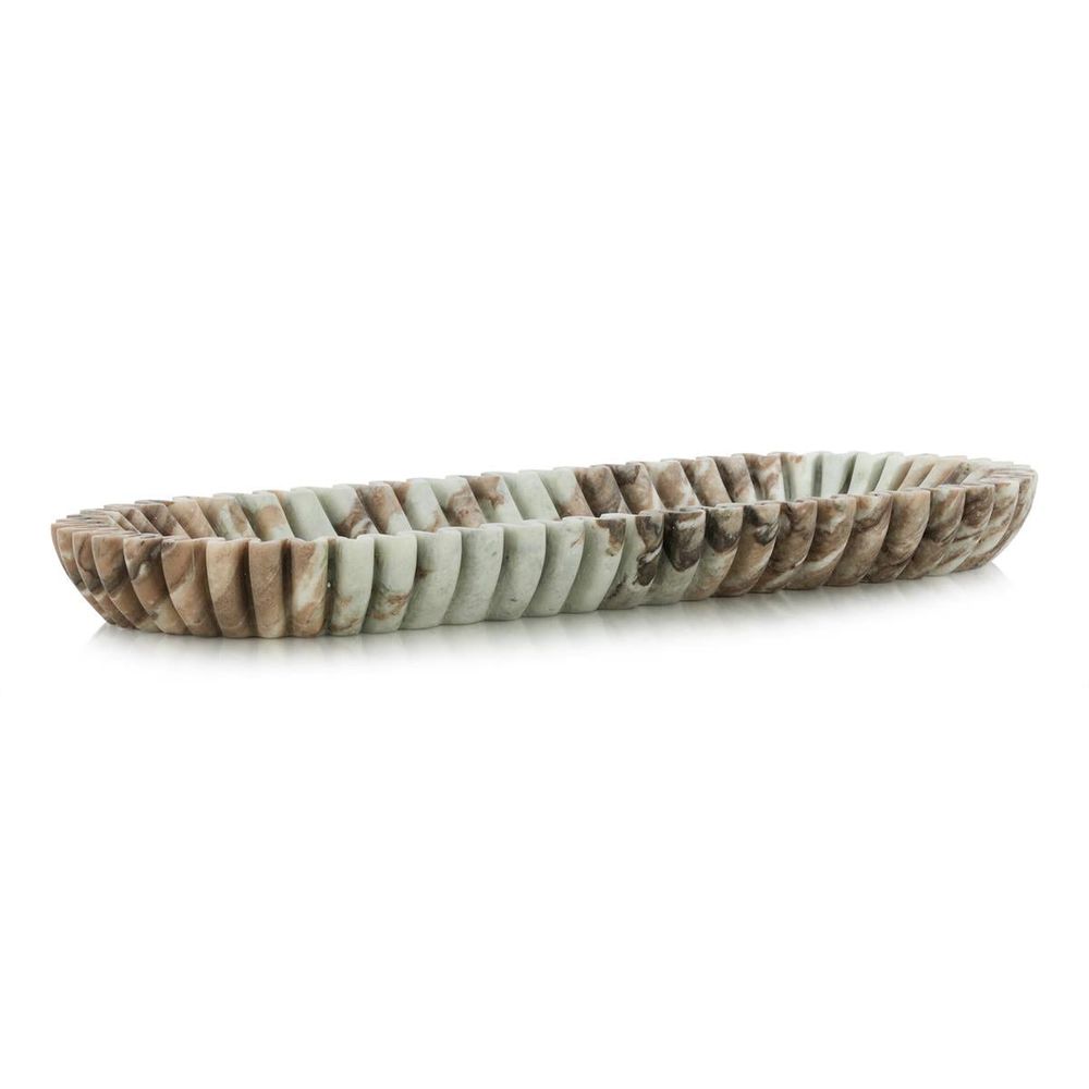 Decorative Objects Fluted Marble Tray