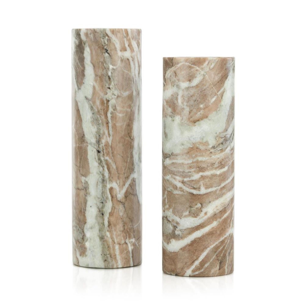 Candle Holders Marble Tower Candleholders (Set of 2)