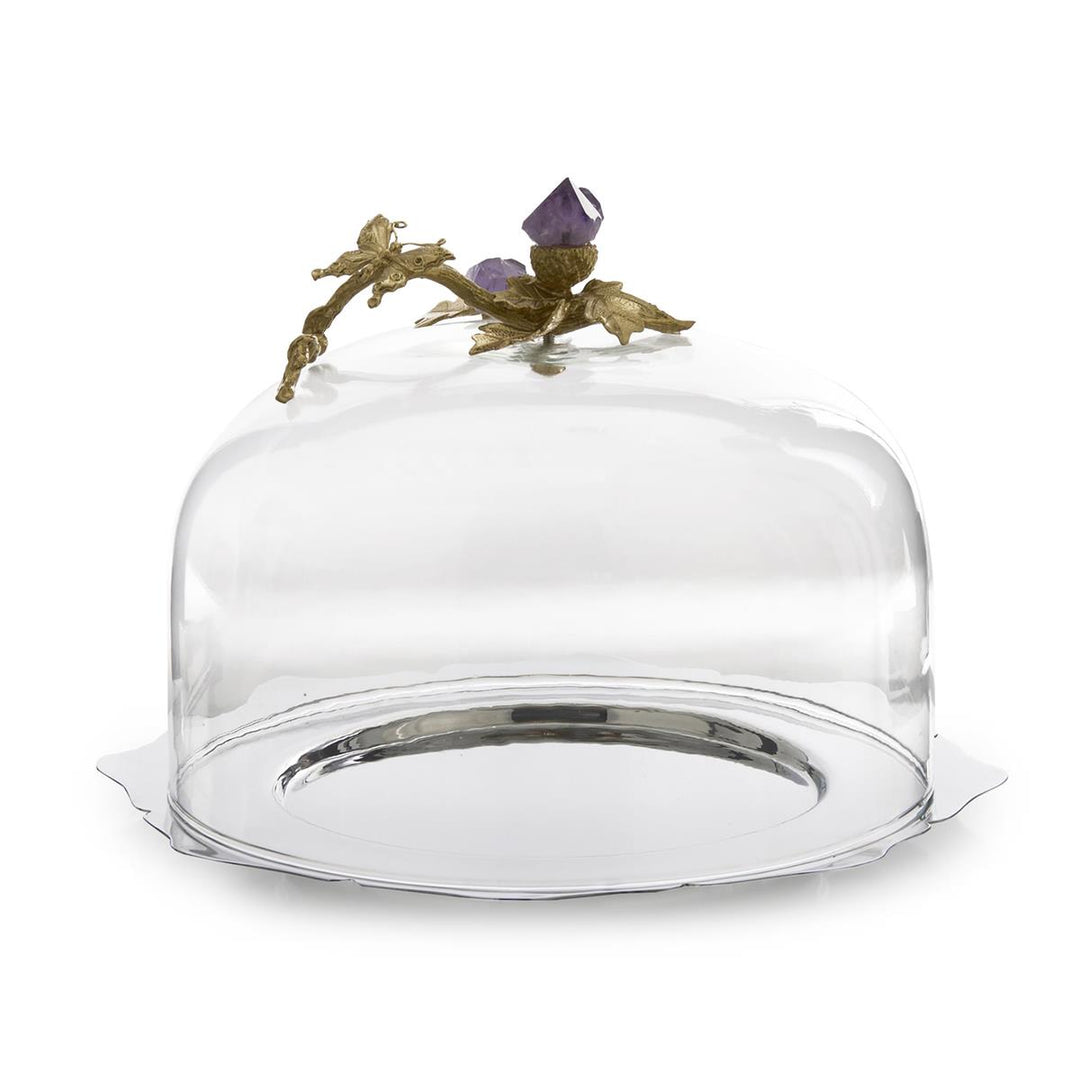 Decor Amethyst Sprig Cloche, Large