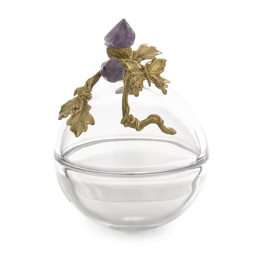 Bowls Amethyst Sprig Cloche, Medium