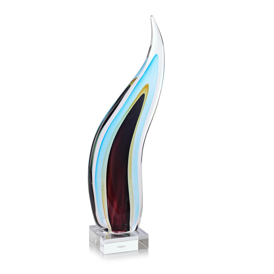 Sculptures Glass Wisp Sculpture on Crystal, Medium